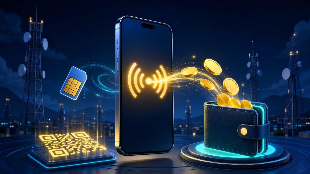 Ilustrasi deposit pulsa ponsel menjadi koin saldo