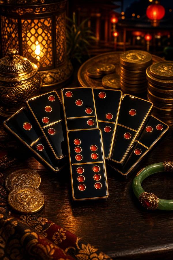 Ilustrasi permainan kartu Domino QQ di Mpo1221